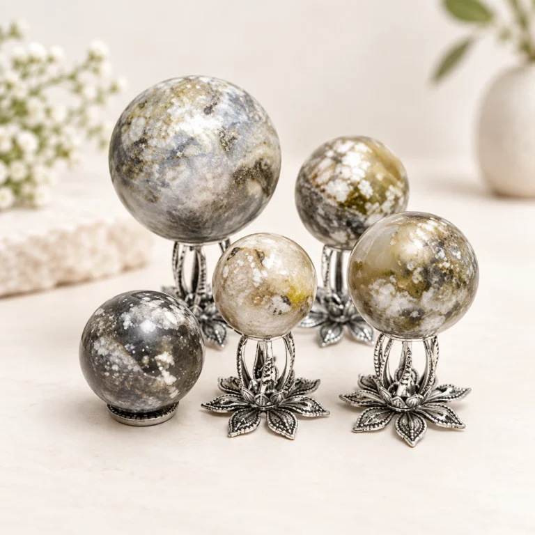 Flower Agate Lace Agate Crystal Sphere