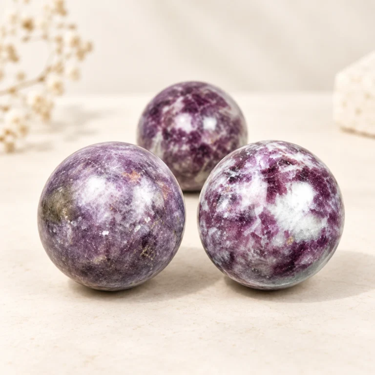 Lepidolite Crystal Sphere