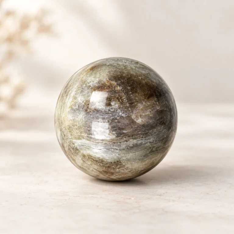 Plum Blossom Agate Crystal Sphere