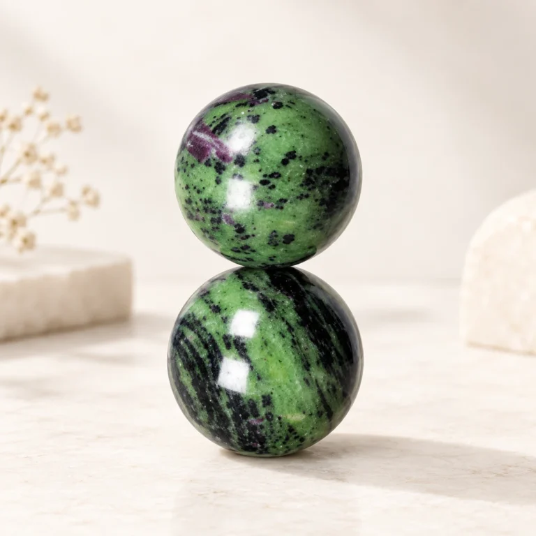 Ruby Zoisite Crystal Sphere