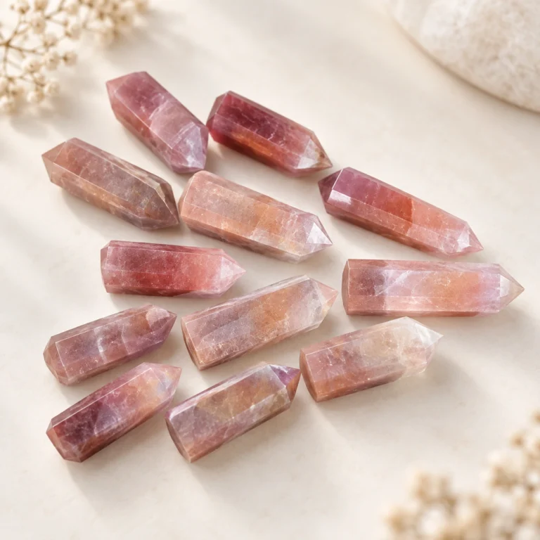 Aura Rose Quartz Crystal Tower
