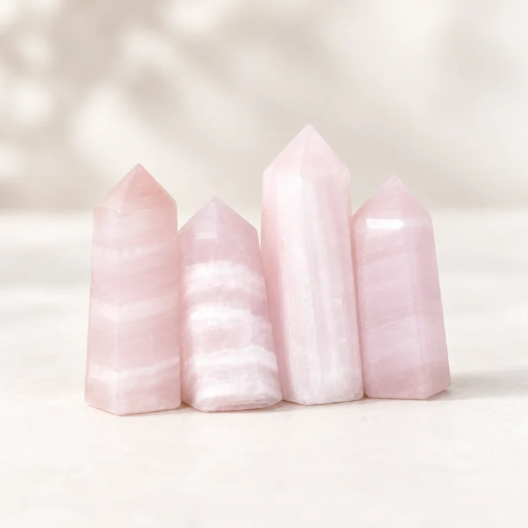 Madagascar Rose Quartz Crystal Tower