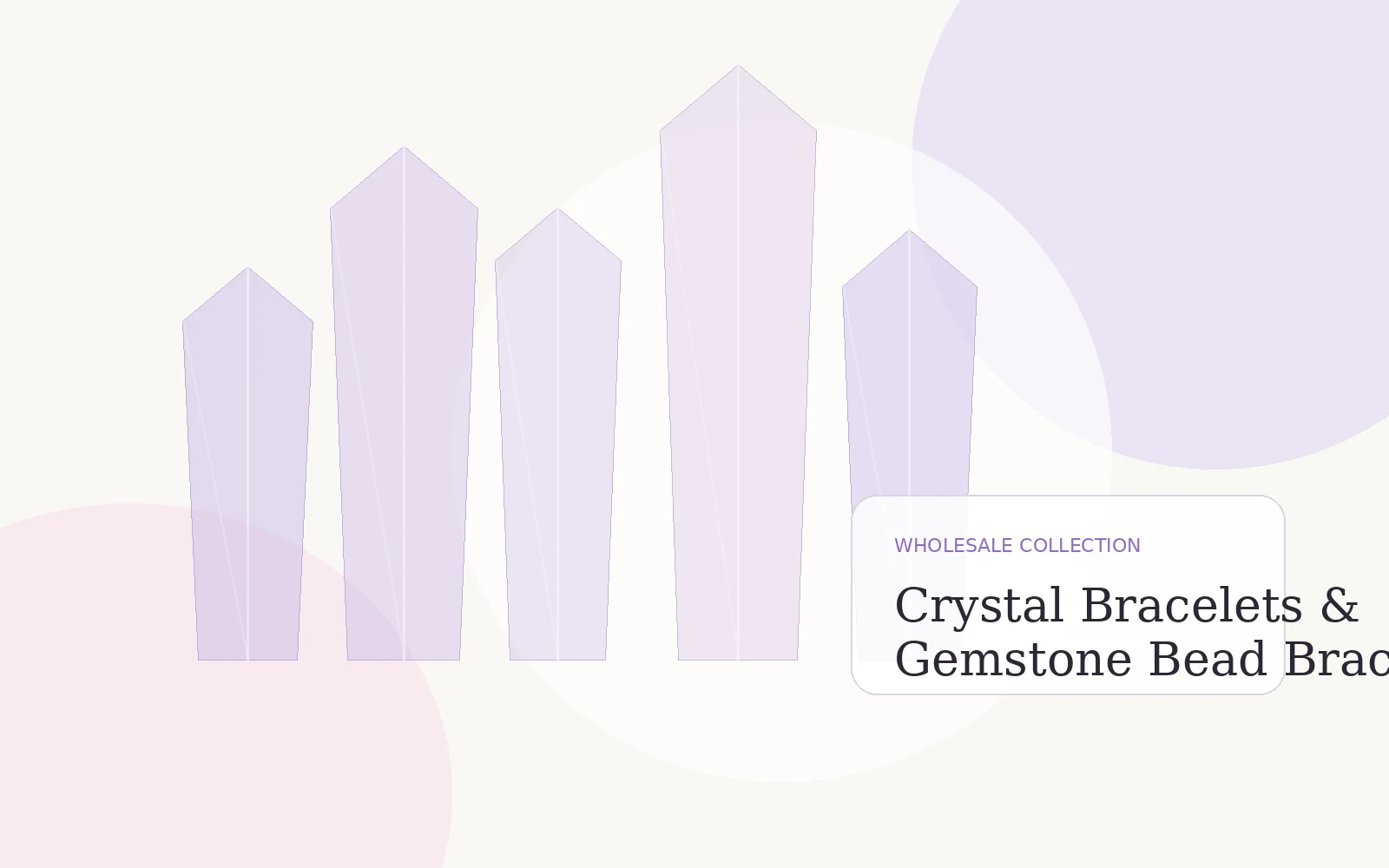 Wholesale crystal bracelets and natural gemstone bead bracelets