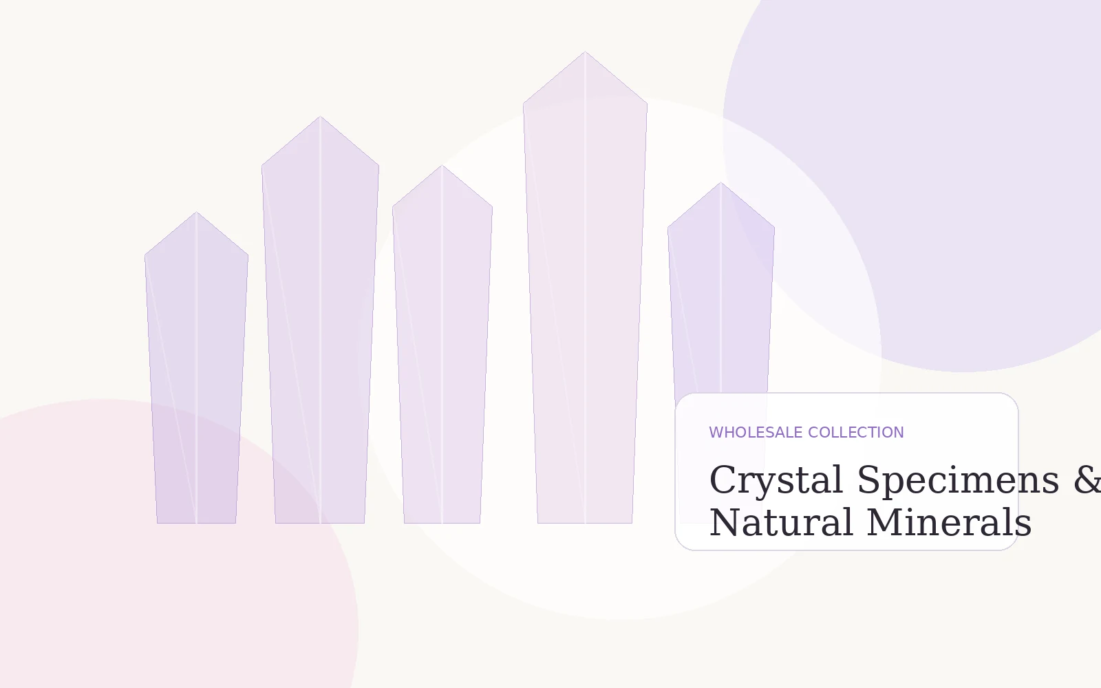 Wholesale natural crystal specimens and collectible minerals