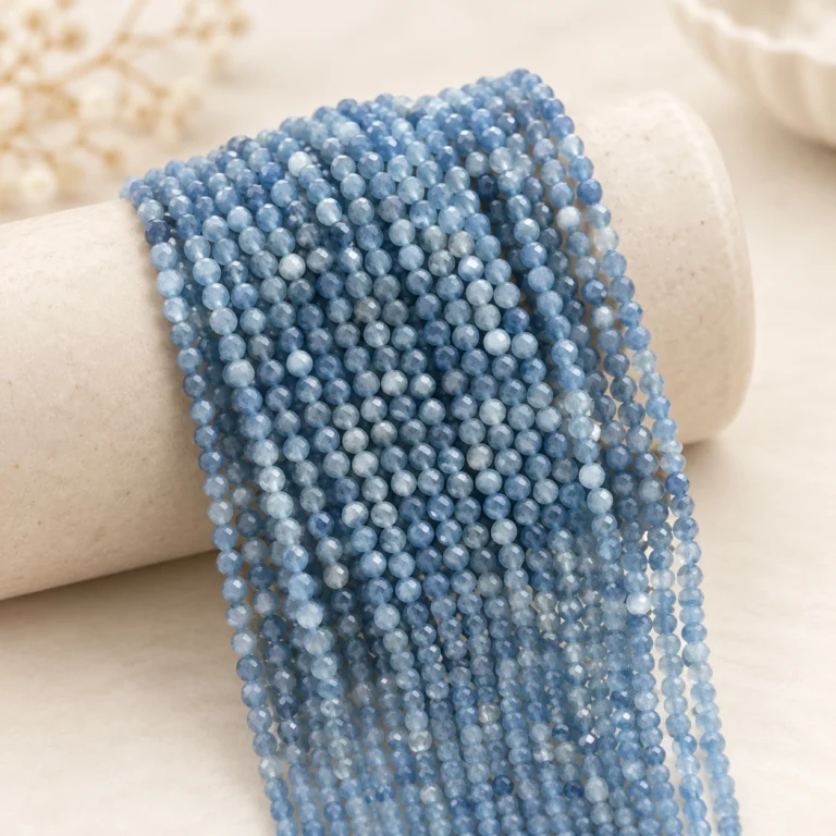 Wholesale Blue Crystal (Supplier Trade Name) 4mm Round Bracelet Bead Strands