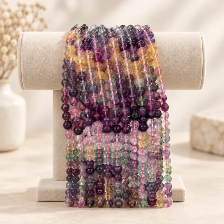 Wholesale Fluorite 4mm Faceted Cube Bracelet Bead Strands