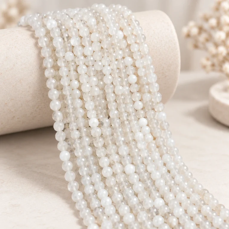 Wholesale Selenite 8mm Round Bracelet Bead Strands