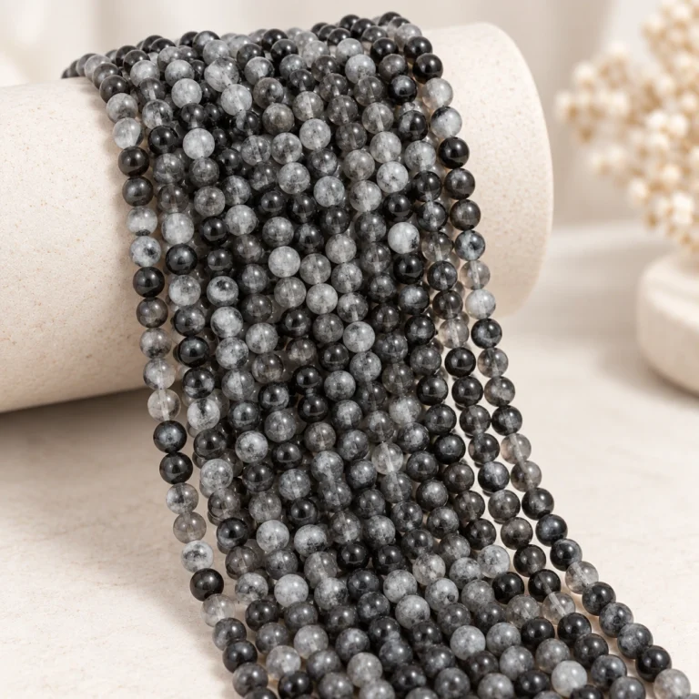 Wholesale Silver Sheen Obsidian 4mm Round Bracelet Bead Strands