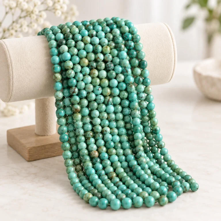 Wholesale Turquoise 8mm Round Bracelet Bead Strands