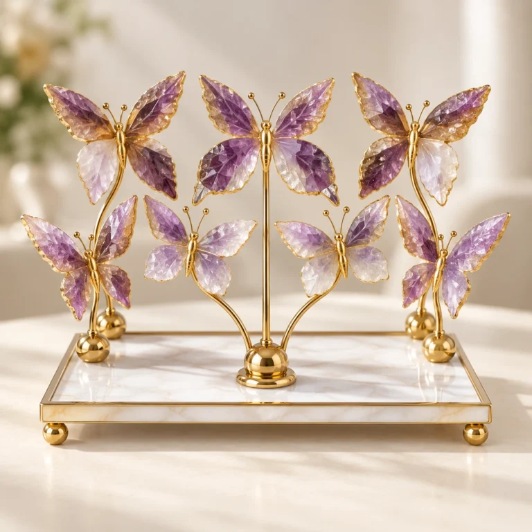 Wholesale Amethyst Agate Large Butterfly Decorations