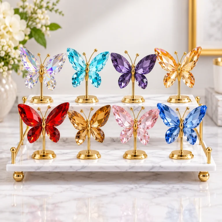 Wholesale Assorted Natural Crystal Large Butterfly Decorations