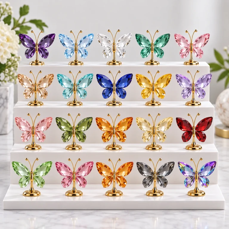 Wholesale Assorted Natural Crystal Small Butterfly Decorations