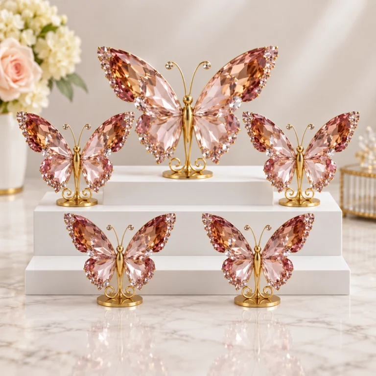 Wholesale Dream Amethyst and Red Moss Agate Large Butterfly Decorations