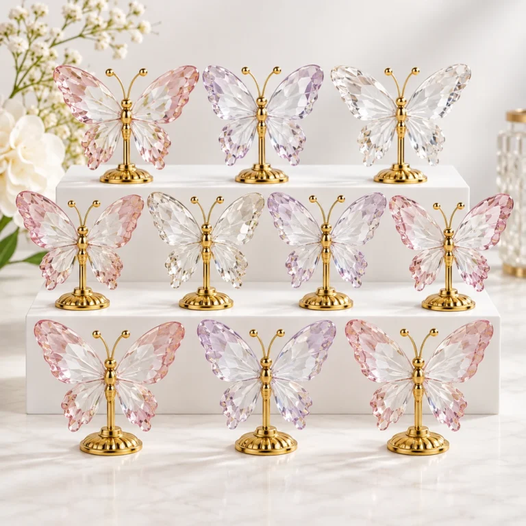 Wholesale Lemon Flower Agate Large Butterfly Decorations