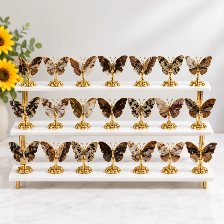 Wholesale Volcanic Agate Small Butterfly Decorations