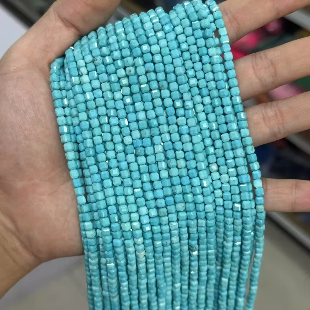 Amazonite 4mm faceted cube bracelet bead strands wholesale