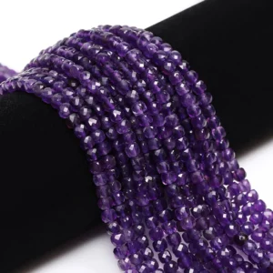 Amethyst 4mm faceted cube bracelet bead strands wholesale
