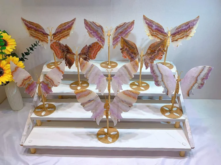 Wholesale Amethyst Agate Large Butterfly Decorations
