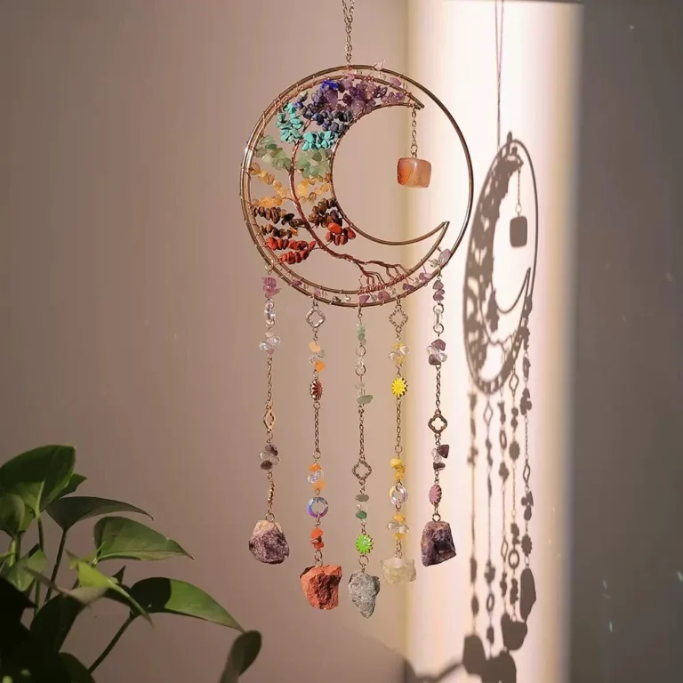 Wholesale Assorted Crystal Crescent Moon Dream Catchers – Style 1