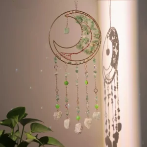 Assorted Crystal Crescent Moon Dream Catchers – Style 1 – product view 3