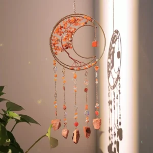 Assorted Crystal Crescent Moon Dream Catchers – Style 1 – product view 4