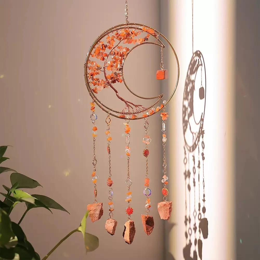 Assorted Crystal Crescent Moon Dream Catchers – Style 1 – product view 4
