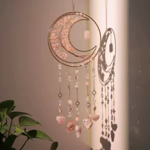 Assorted Crystal Crescent Moon Dream Catchers – Style 1 – product view 5