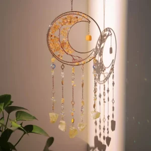 Assorted Crystal Crescent Moon Dream Catchers – Style 1 – product view 6