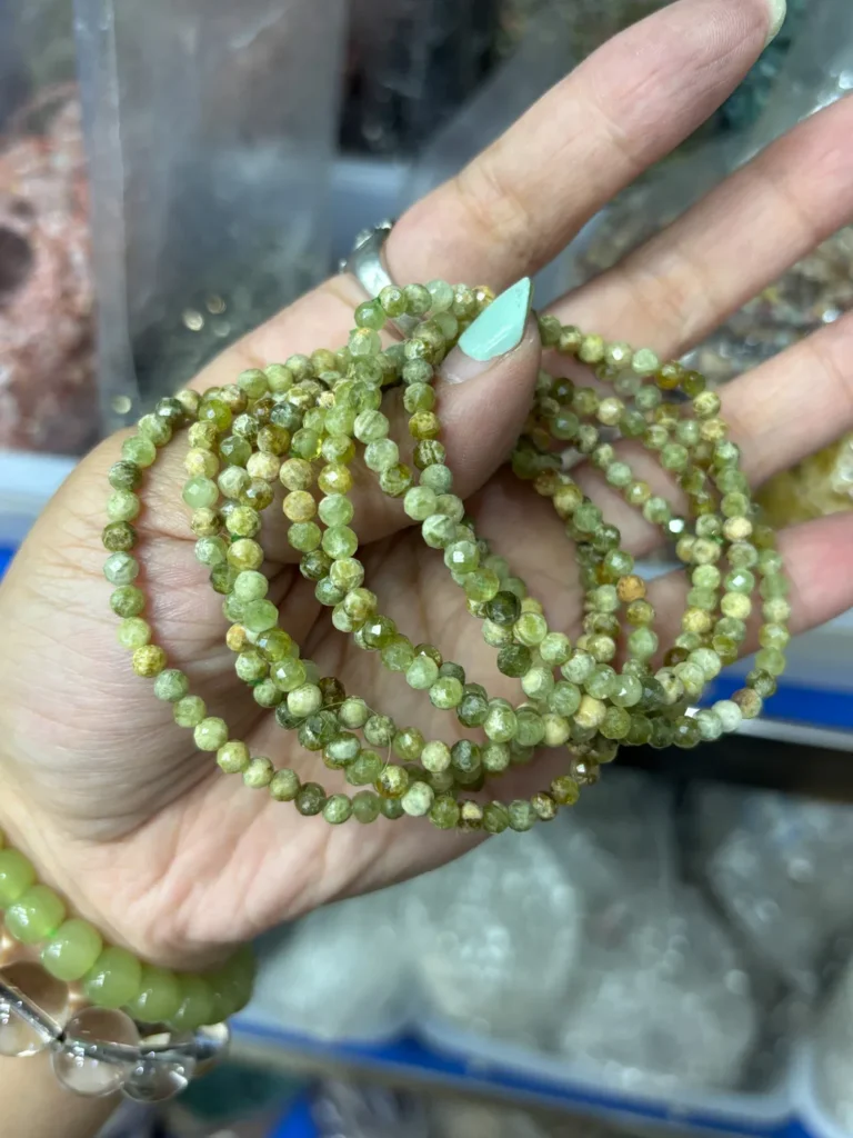 Wholesale Assorted Natural Crystal 5mm Faceted Bead Bracelets