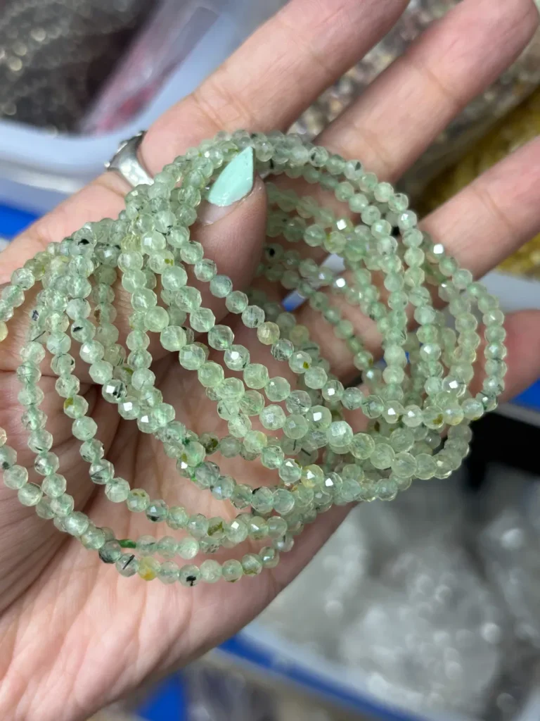 Assorted Natural Crystal 5mm faceted bead bracelets wholesale - view 2