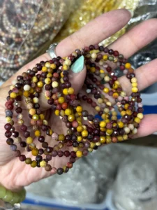 Assorted Natural Crystal 5mm faceted bead bracelets wholesale - view 3