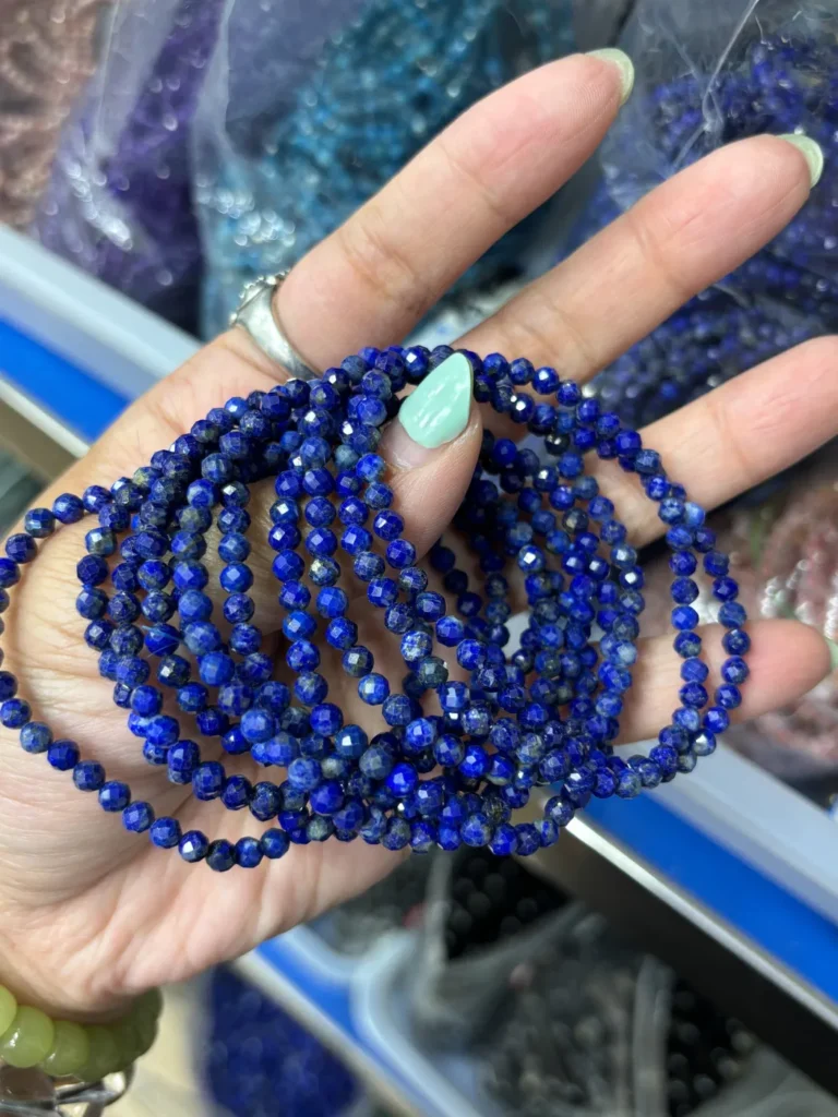 Assorted Natural Crystal 5mm faceted bead bracelets wholesale - view 8