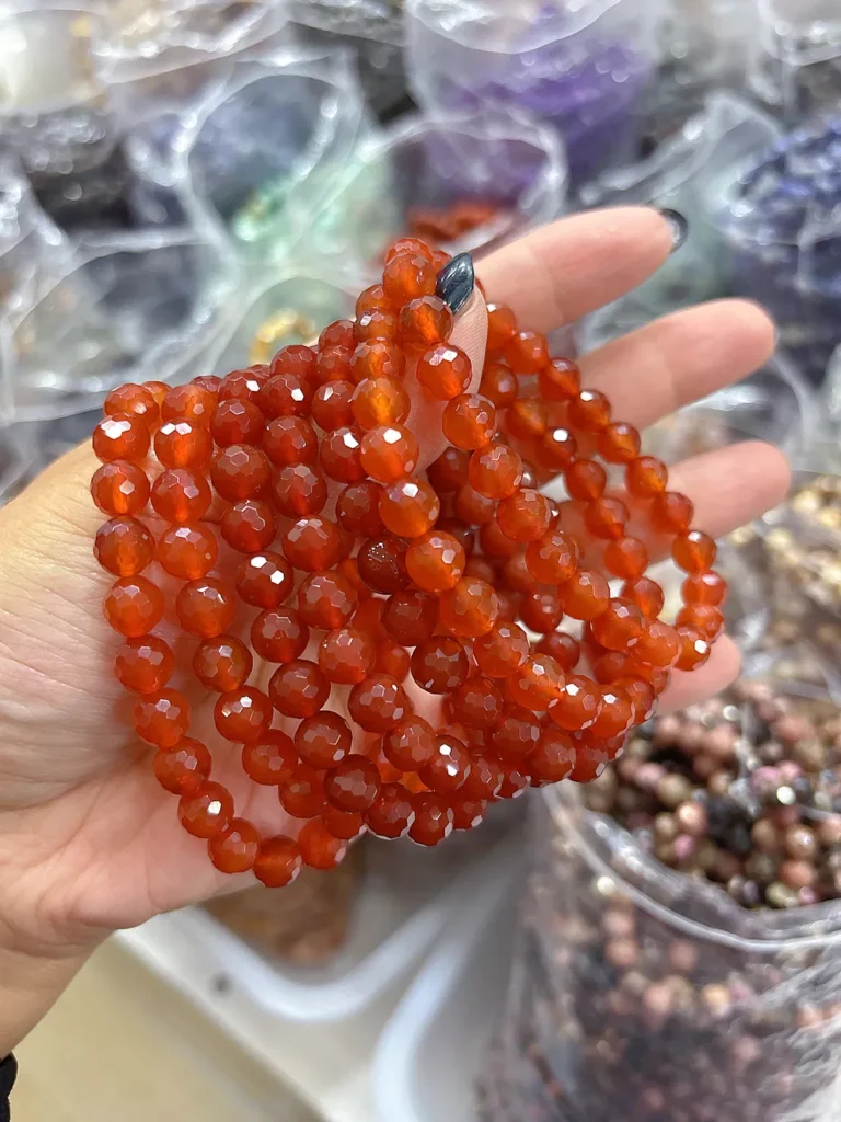 Wholesale Assorted Natural Crystal 8mm Round Bead Bracelets