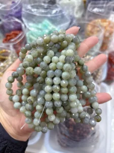 Assorted Natural Crystal 8mm round bead bracelets wholesale - view 2