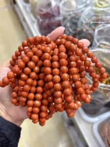 Assorted Natural Crystal 8mm round bead bracelets wholesale - view 4