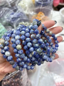 Assorted Natural Crystal 8mm round bead bracelets wholesale - view 5