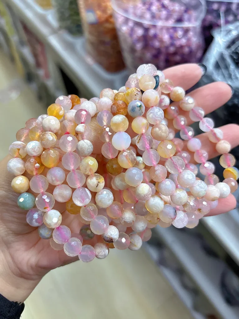 Assorted Natural Crystal 8mm round bead bracelets wholesale - view 9