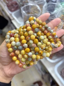 Assorted Natural Crystal 8mm round bead bracelets wholesale - view 11