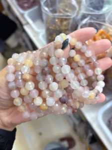 Assorted Natural Crystal 8mm round bead bracelets wholesale - view 12