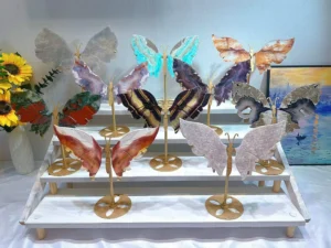 Assorted Natural Crystal Large Butterfly Decorations – product view 1