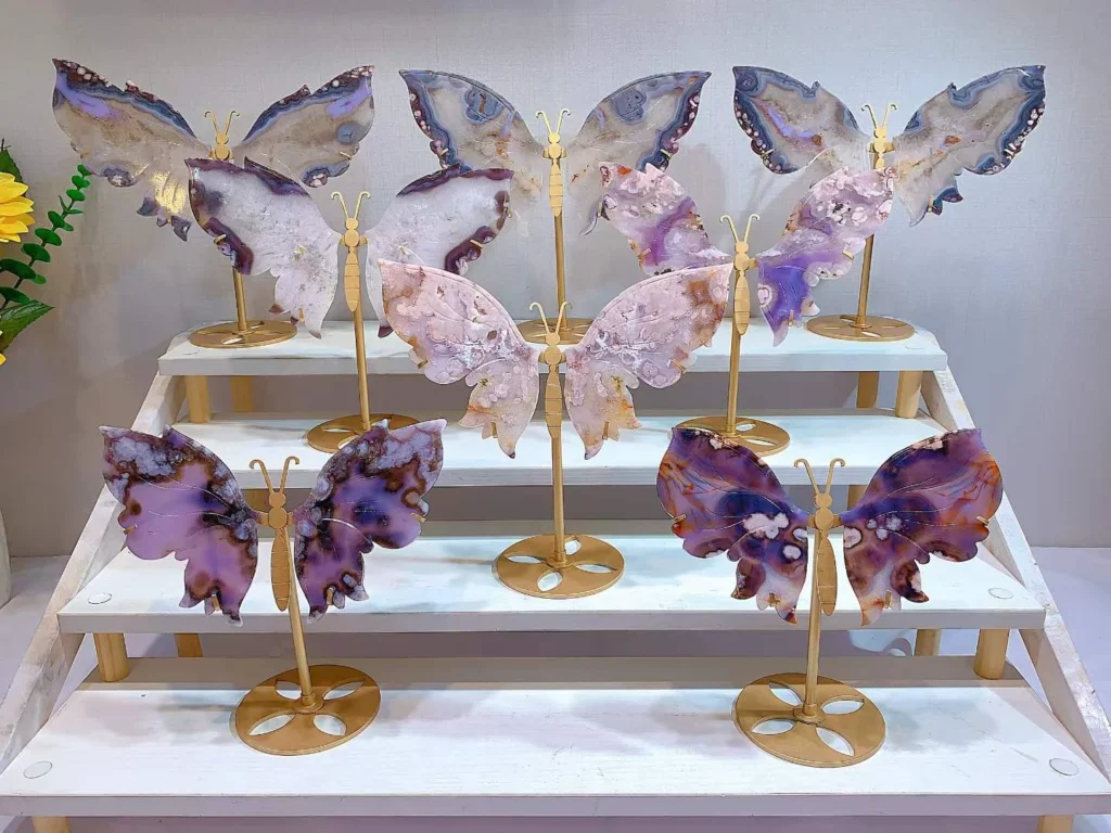 Assorted Natural Crystal Large Butterfly Decorations – product view 3