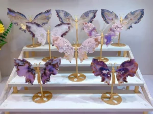 Assorted Natural Crystal Large Butterfly Decorations – product view 3