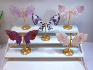 Assorted Natural Crystal Large Butterfly Decorations – product view 4