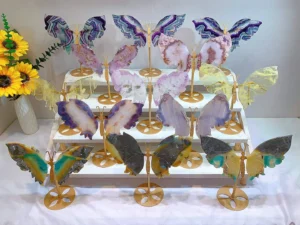 Assorted Natural Crystal Large Butterfly Decorations – product view 5