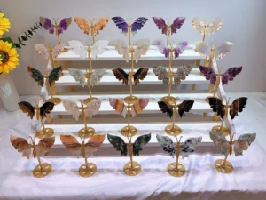 Assorted Natural Crystal Small Butterfly Decorations – product view 2
