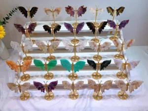 Assorted Natural Crystal Small Butterfly Decorations – product view 3