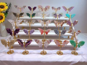 Assorted Natural Crystal Small Butterfly Decorations – product view 4