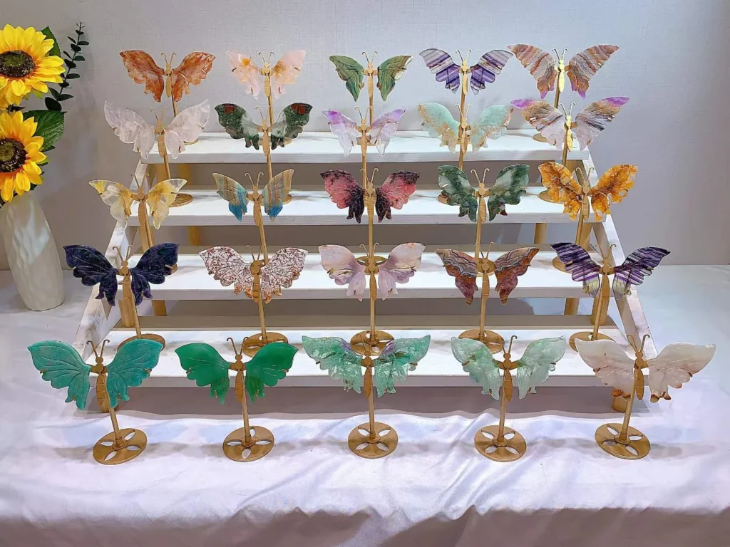 Assorted Natural Crystal Small Butterfly Decorations – product view 6