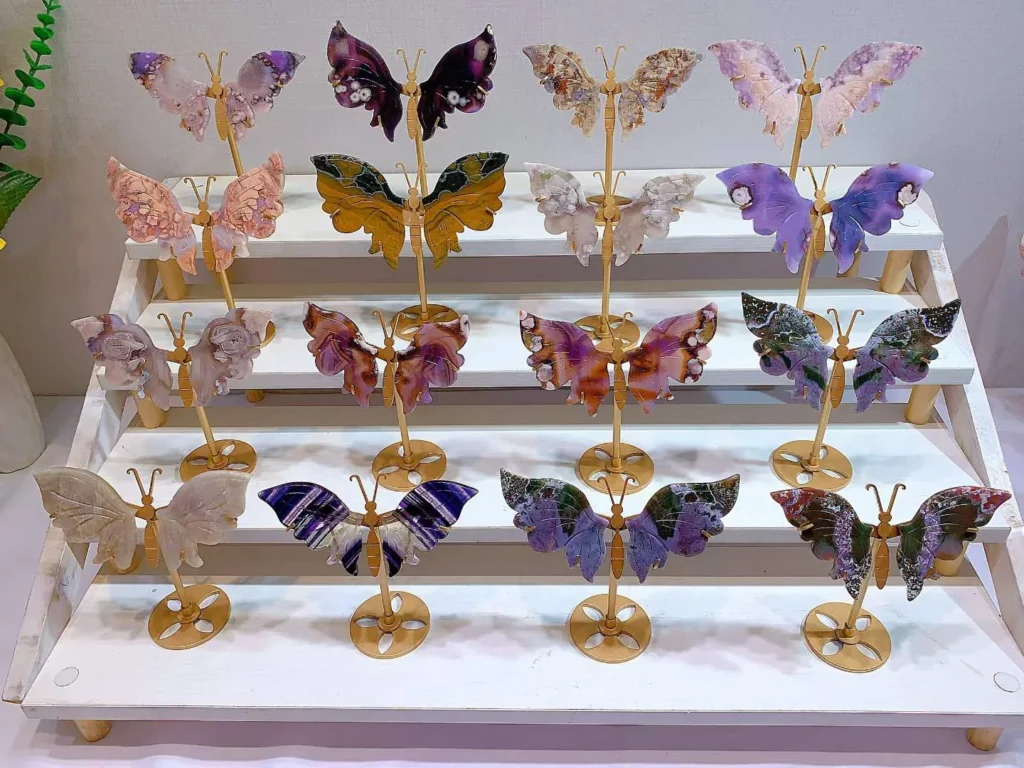 Assorted Natural Crystal Small Butterfly Decorations – product view 9