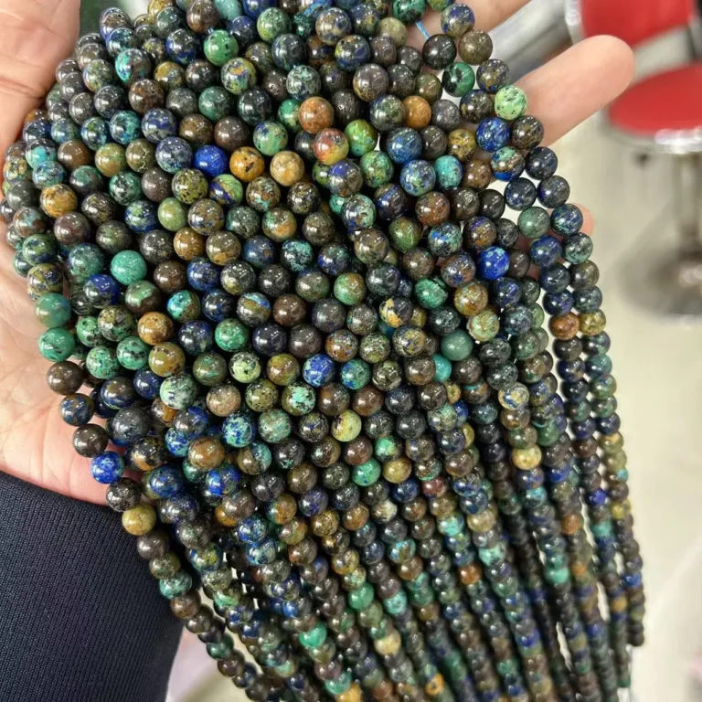 Azurite 4mm round bracelet bead strands wholesale